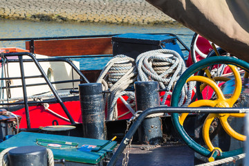 Antikes Stahl Segelschiff in Holland