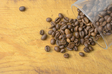 Coffee beans roasted