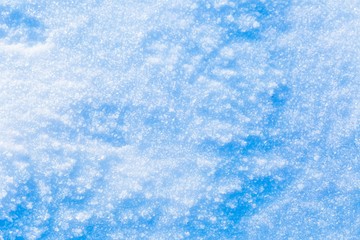 Snow background in close up