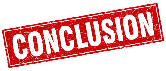 conclusion square stamp