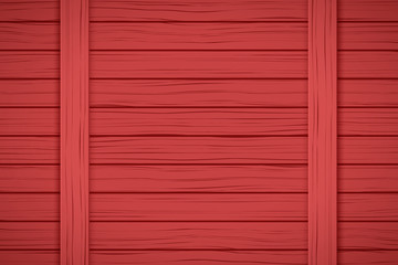 Painted Wood Background. Red color. Vector Illustration
