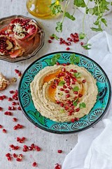 Homemade hummus
