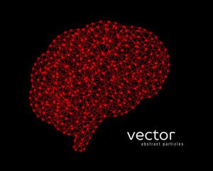 Abstract vector illustration of brain.