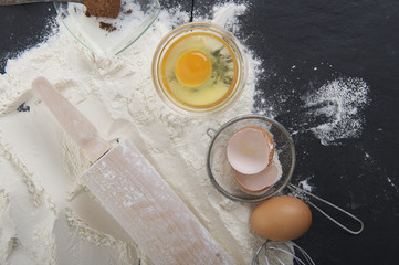 flour, roll, egg - baking / components 