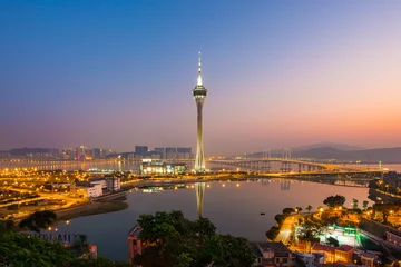 Fototapeten Night view of Macau city in Macau, China. © orpheus26