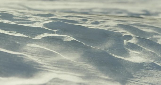 Slow motion close-up of blizzard on beach during a winter storm, RED Dragon 4K 120fps
