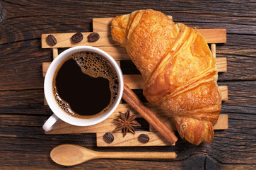 Coffee with croissant