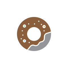 Doughnut or donut icon vector, filled flat sign, solid colorful pictogram isolated on white. Dessert food symbol, logo illustration