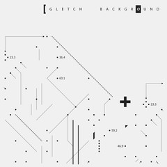 Glitch text background with simple design elements. Useful for posters and covers