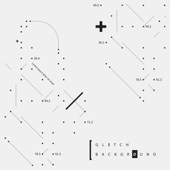 Glitch text background with simple design elements. Useful for posters and covers