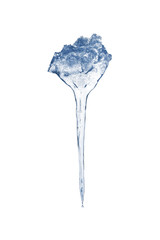 Icicles isolated on white.
