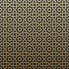 Golden metallic background with geometric pattern. Elegant luxury style.
