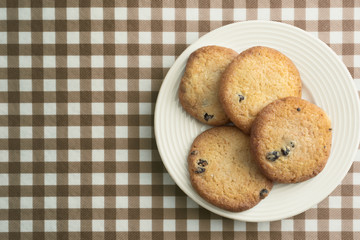 Obraz na płótnie Canvas cookies on white plate.