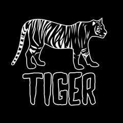 Tiger logo design for use, vector illustration.