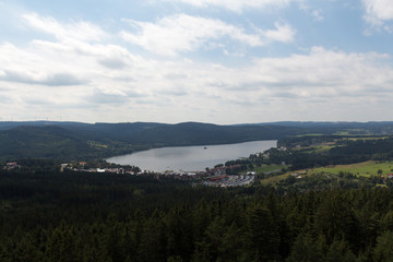 View on the lake from the mountains
