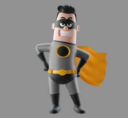 Fun superhero 3d render man