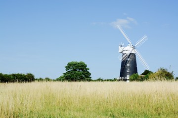 The tower Windmill, built in 1816 was used as a corn ill until damaged by a storm, Norfolk, UK