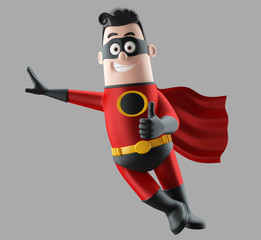 Fun superhero 3d render man © Martin Zahradnik 