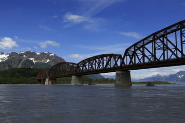 Old bridge in alaska