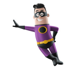 Fun superhero 3d render man