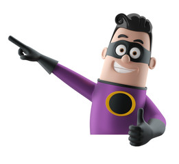 Fun superhero 3d render man