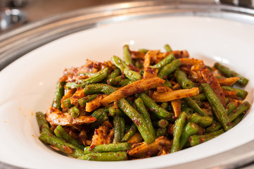 Dry-Fried Green Beans with Minced Pork and Preserved Vegetables
