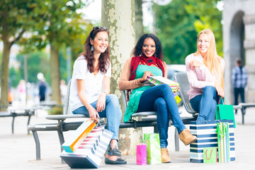 Fototapeta premium Young Women Shopping