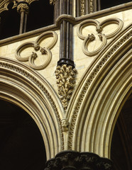 The famous Lincoln Imp in Lincoln cathedral, UK.