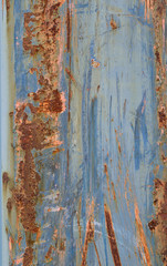 Rusted and scratched sheet of metal