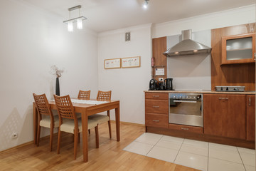 Interior of modern kitchen. Nobody