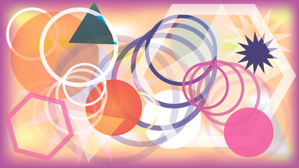 Background with colored geometric shapes