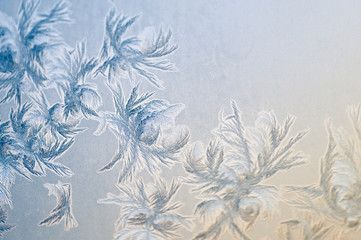 ice crystals on a window