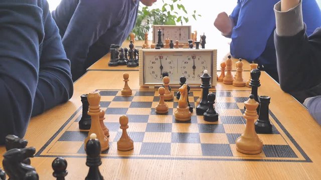 chess game clock in a sporting club