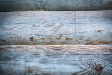 Naklejka premium Old rustic grey wooden texture background. Natural vintage planks or board with scratches and cracks.