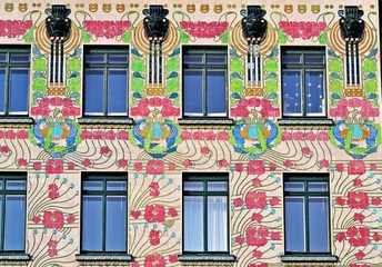 Fototapeta premium Majolikahaus, Wiedeń