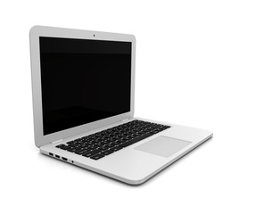 Laptop Computer on White Background