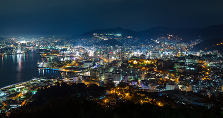 Obraz premium Nagasaki city at night
