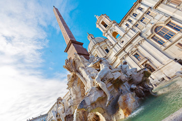 Fototapeta premium Navona square - Fountain 4 rivers