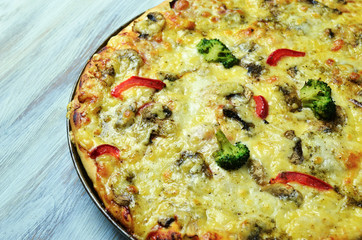 smaczna i świeża pizza wegetariańska
