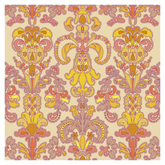Background of baroque patterns on a wallpaper.