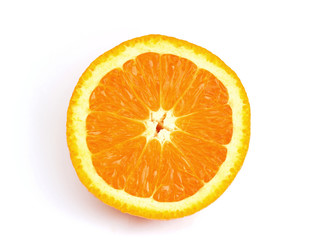 Fresh sliced orange close up