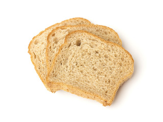 homemade toast on a white background