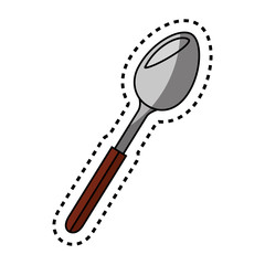 spoon kitchen tool isolated icon vector illustration design