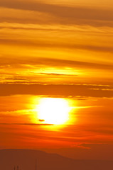 Fototapeta na wymiar Sunrise over Nuremberg
