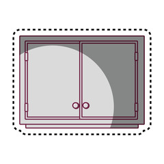 Kitchen chest of drawers vector illustration design