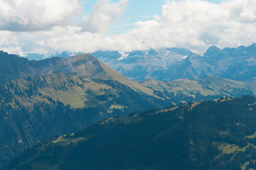 Beautiful view of the Alps in the summer