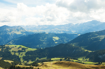 Beautiful view of the Alps in the summer