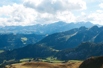 Beautiful view of the Alps in the summer