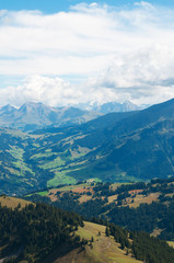 Beautiful view of the Alps in the summer