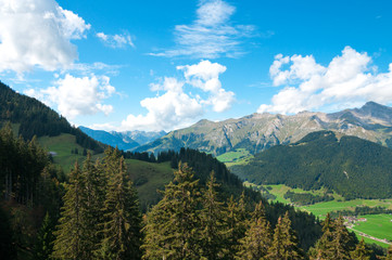 Fototapeta premium Colorful view of the Alps in the summer